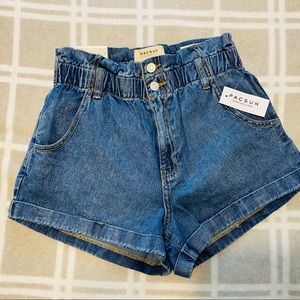 PacSun High Waisted Paper Bag Jean Shorts